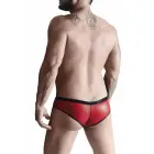 Vīriešu wet look brazīlijas biksītes – XXL – sarkanas Foto 2