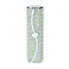 Candy lūpdažio vibratorius su antgaliais – 3 cm (1.1″) – žalias — Nuotrauka 5