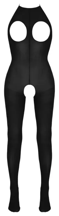 Catsuit with Open Crotch and Halterneck – Black – S/M Photo