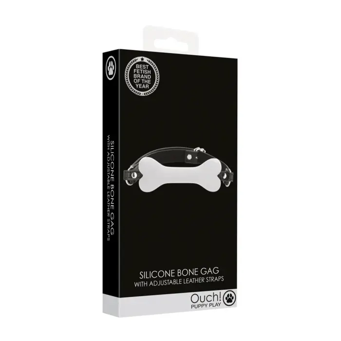 Ouch! Silicone Bone Gag – White