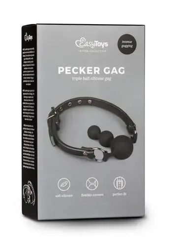 Knebel-Ball Gag With Silicone Beads – Black