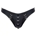 Svenjoyment Herren Rio – men's imitation leather thong with metal rings – black – XL — Photo 6