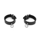 Leather Handcuffs Mini O-Ring – Black — Photo 2