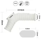 LoveToy Vibrating Wave Knights Ring – with scrotum sleeve – white – TPE — Photo 2