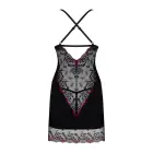 Obsessive Vanessme Chemise and Thong Set – Black – S/M — Photo 4