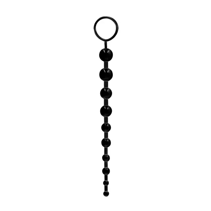 Anālo bumbiņu ķēde – 25.5 cm – Melns Foto 3