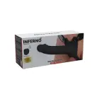INFERNO Hollow Vibrating Strap-On Dildo – 18 cm – Black — Photo 3
