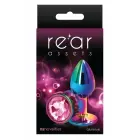 Rear Assets Multicolor Small Pink – chrome-plated aluminum intimate jewel – pink gem – small — Photo 1