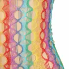 Subblime 952365 Rainbow Off-Shoulder Fishnet Dress – One Size — Photo 7