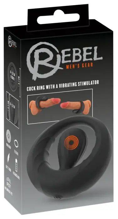 Rebel dzimumlocekļa gredzens ar vibrējošu stimulatoru