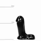 All Black AB 43 dildo – 20 cm (8″) – Melns Foto 1
