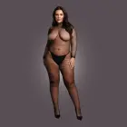 Mesh Bodysuit with Turtleneck and Open Crotch – Black – XL/4XL — Photo 4