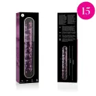 Ibiza Nebula Series Model 15 stikla dildo – 18.5 cm (7.3″) – rozā — Foto 7
