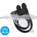ARMONY Ring Vibrator Rabbit Black – kahekordne silikoonist veekindel süsteem — Foto 3