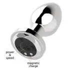 Stymulator Rechargeable USB Vibrating Anal Plug with 10 Functions – 8.4 cm (3.3″) – Silver — Photo 4