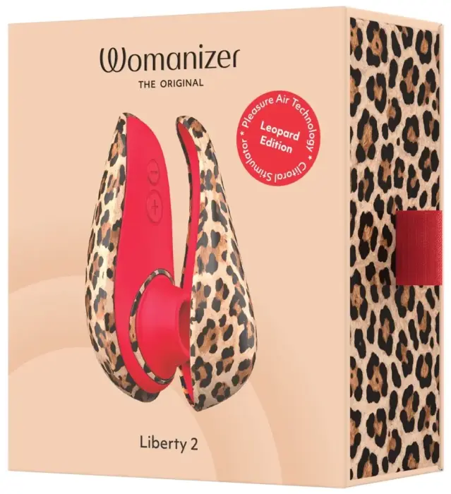 Womanizer Liberty 2 – компактный вакуумно-волновой стимулятор, 8 уровней – леопард
