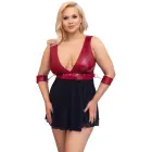 Cottelli Bondage Plus Babydoll 4XL Red Matte Look with Adjustable Restraints — Photo 3