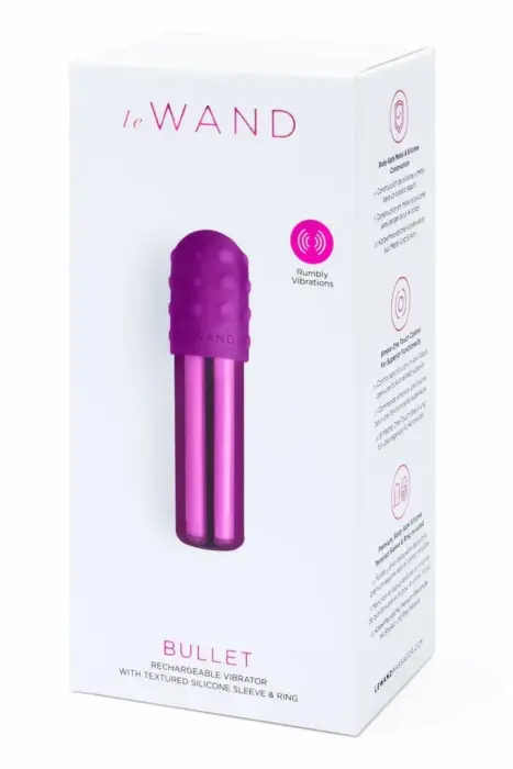 Le Wand Bullet Cherry – перезаряжаемый мини-вибратор с текстурированным силиконовым чехлом