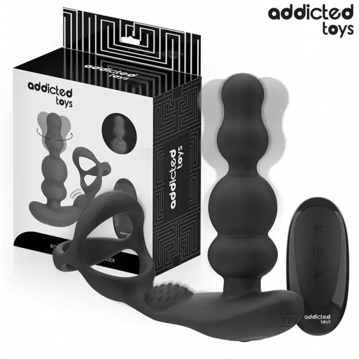 Addicted Toys rotējošs prostatas masieris – 11 cm – Melns