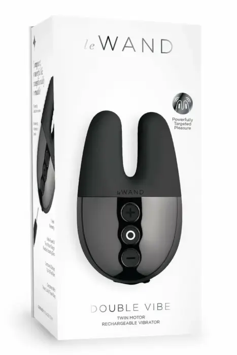 Le Wand Double Vibe – компактный интимный прибор с двойным мотором – чёрный