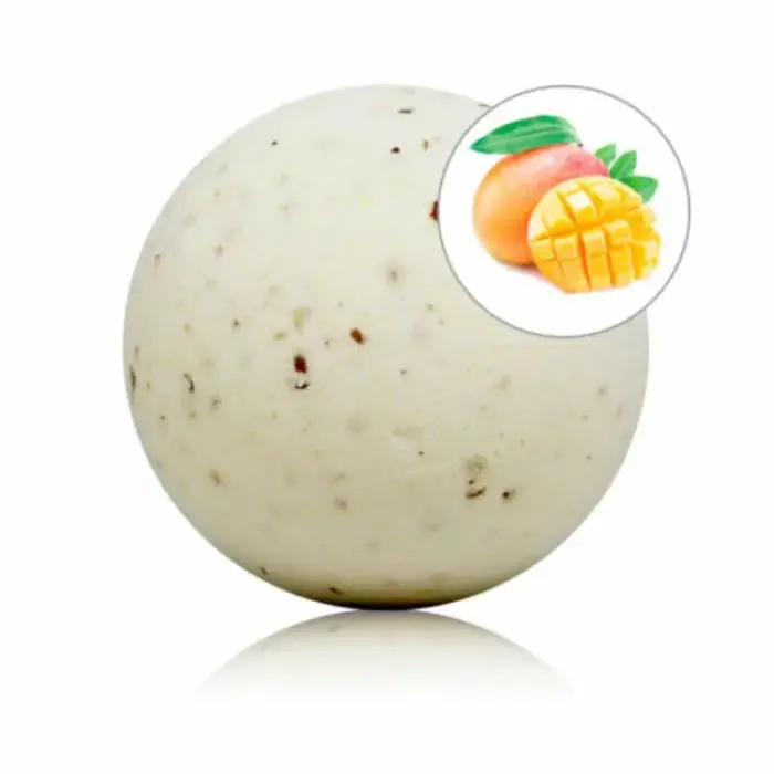 Taloka Mango Aroma Bath Bomb with Rose Petals – 140 g