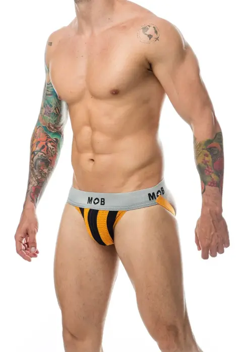 MOB Stripe Classic jockstrap – orange – S