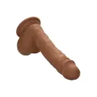 Dual Density Realistic Dildo with Suction Cup – 16 cm (6.25″) – Brown — Photo 9