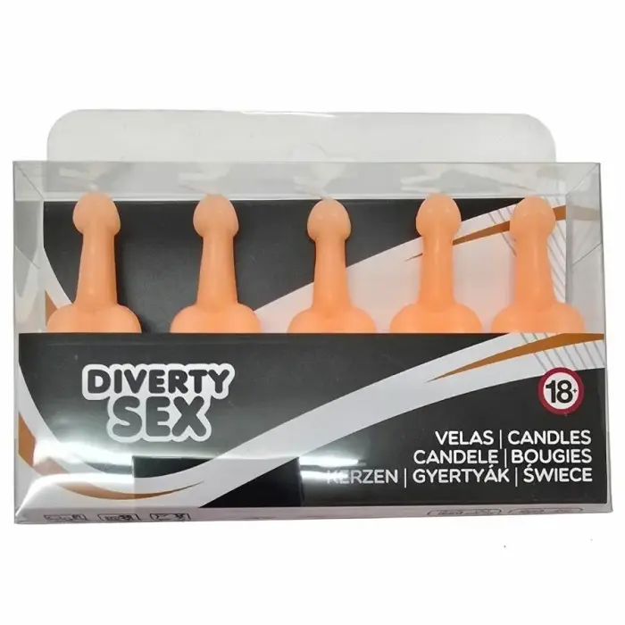 Diablo Picante novelty party candles – natural tone – 5 pcs