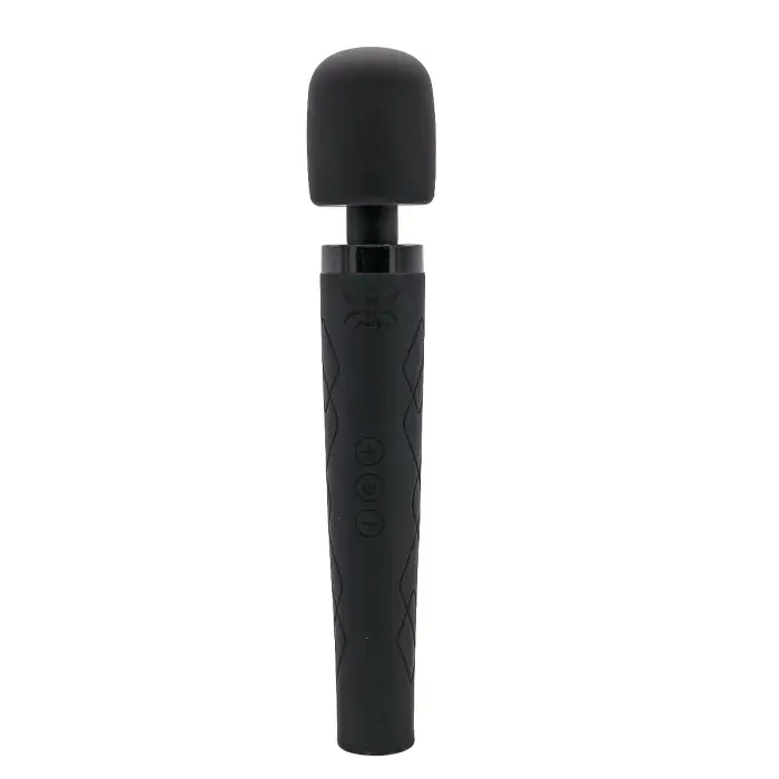 Pixey Deluxe Black Velvet – laetav võlukepp-massaažiseade – M