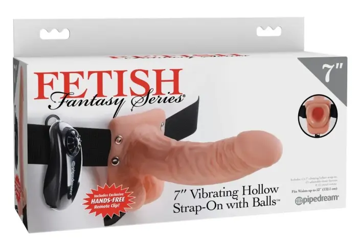 Fetish Fantasy dobais vibrējošs strap-ons – 18.9 cm (7.4″)