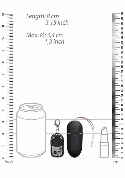 10 Speed Remote Vibrating Egg – 8 cm (3.1″) – Black Photo