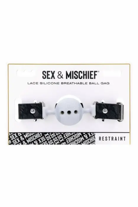 Sportsheets Sex and Mischief – breathable ball gag – silicone – ventilation holes – 4.5 cm
