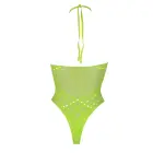 Neon Green Halter Neck Bodysuit – Plus Size — Photo 6