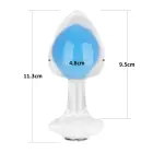 Gemoria Silicone Glow-in-the-Dark Butt Plug – 3.5–4 cm – Blue — Photo 2