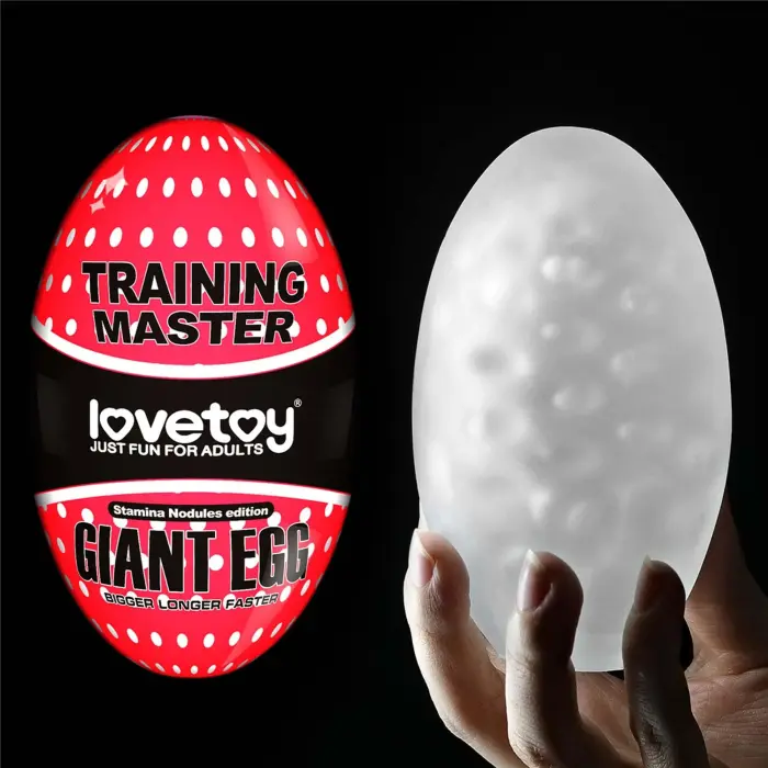 Giant Egg Stamina Nodules Edition – reusable TPE egg masturbator, nodule texture