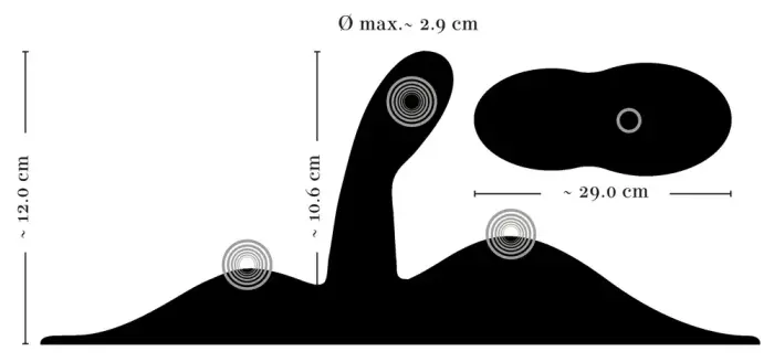 RC Vibepad 3 dubultais vibrators ar G-punkta vibratoru un tālvadības pulti – 10.6 cm (4.2″) – rozā Foto 12