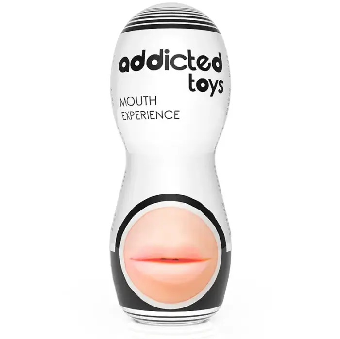 Addicted Toys suukujuline masturbaator – 12 cm – läbipaistev