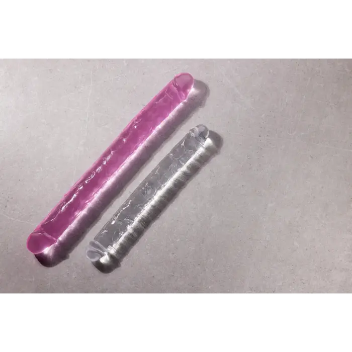 Реалистичный двойной дилдо – 45 см (17.7″) – Прозрачный Фото num