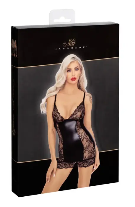 Noir Lace Strap Dress – Black – XL