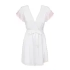 Girlly halāta un stringu komplekts – balts – S/M Foto 7