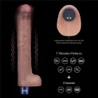 LoveToy Real Softee – įkraunamas vibruojantis silikoninis dildo – 26,7 cm (10,5 colio) — Nuotrauka 14