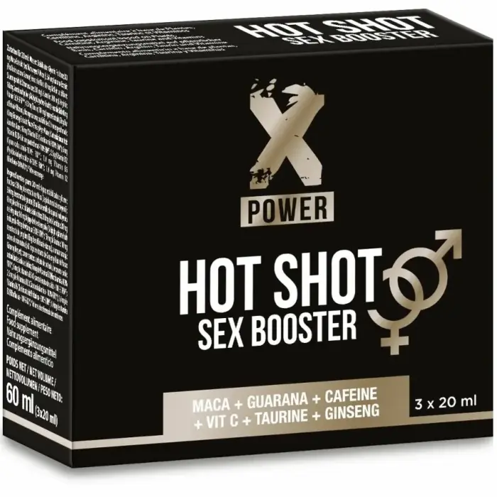 Labophyto XPOWER Hot Shot Booster uztura bagātinātājs 3x20 ml – Maka, žeņšeņs un guaranas formula