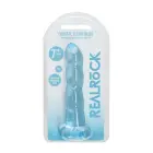 Nerealistisks dildo ar piesūcekni – 17 cm (7″) – Caurspīdīgs Foto 1