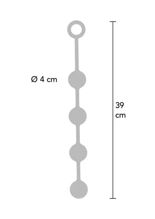 Heavy Anal Balls L – 16 cm – Melns Foto 5