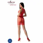 Passion BS097 – sieta un mežģīņu bodystocking – sarkans – viens izmērs — Foto 4