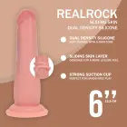 Dual Density silikoonist realistlik libiseva nahaga dildo – 15.5 cm (6″) – nahavärv — Foto 5