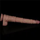 LoveToy – kahekihiline painduv silikoon-dildo XXL – realistlik iminapaga dildo – ihuvärvi – 40,6 cm (16'') — Foto 11