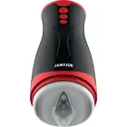 Мастурбатор с компрессией и вибрацией Jamyjob Jango – черный-красный — Фото 5