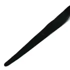 Black Leather Single Flap Whip with Gold D-Ring – 71 cm — Photo 2