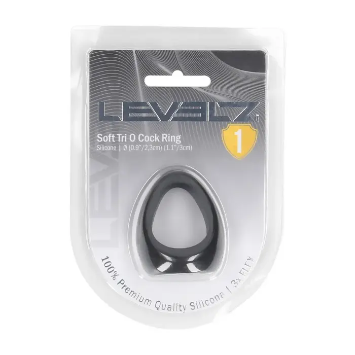 LEVELZ Soft Tri O silikoonist peenis võru – must
